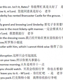 英剧《唐顿庄园》1-6季中英对照剧本字幕